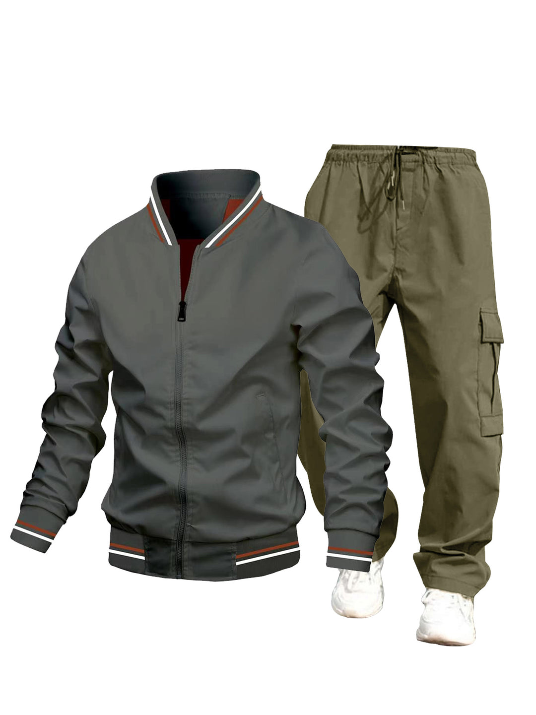 Herren Sportliche Jacke und Cargo-Hose Set Echo Archiv