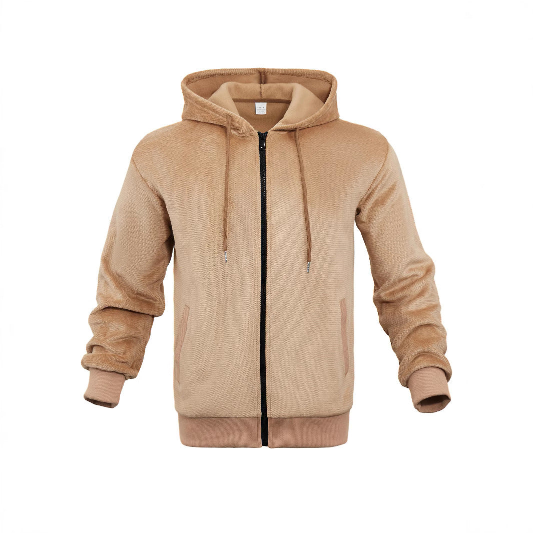 Herren Sportliche Kapuzenjacke mit atmungsaktivem Mesh-Material Echoarchiv