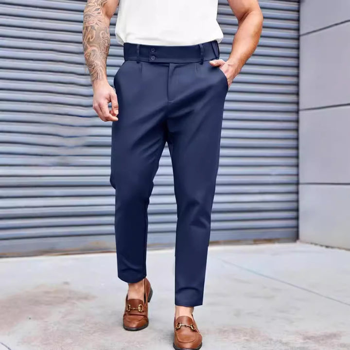 Herren Elegante Chinohose mit elastischem Bund und klassischem Schnitt Echoarchiv