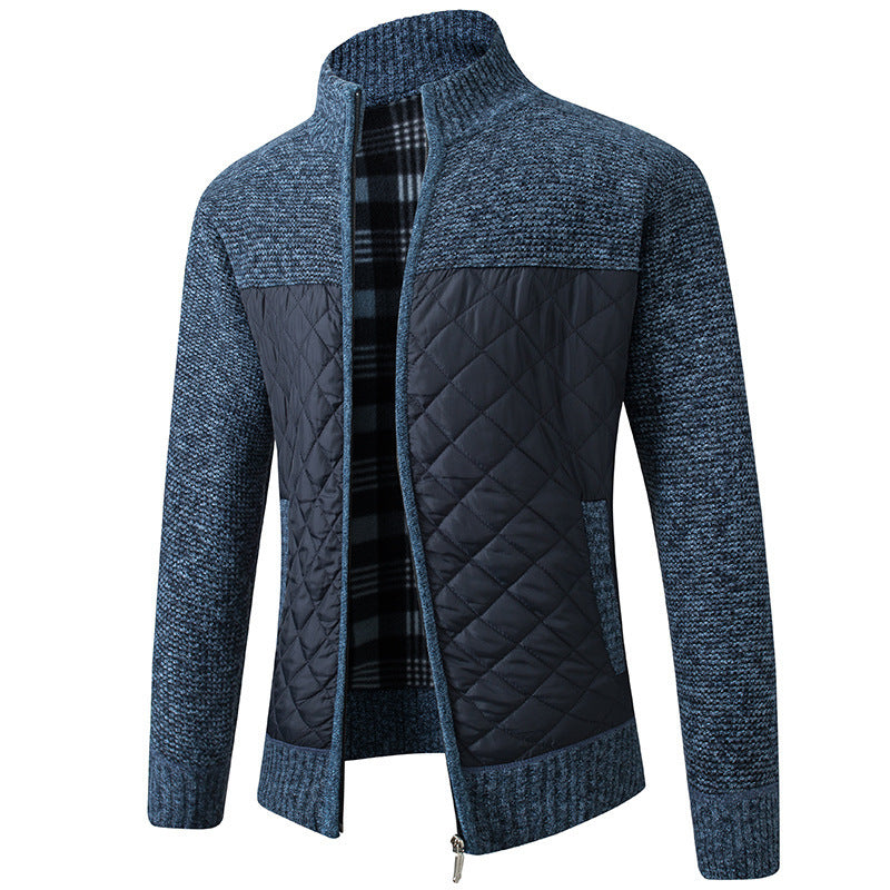 Herren gestepptes Strick- und Nylonjacke Echoarchiv