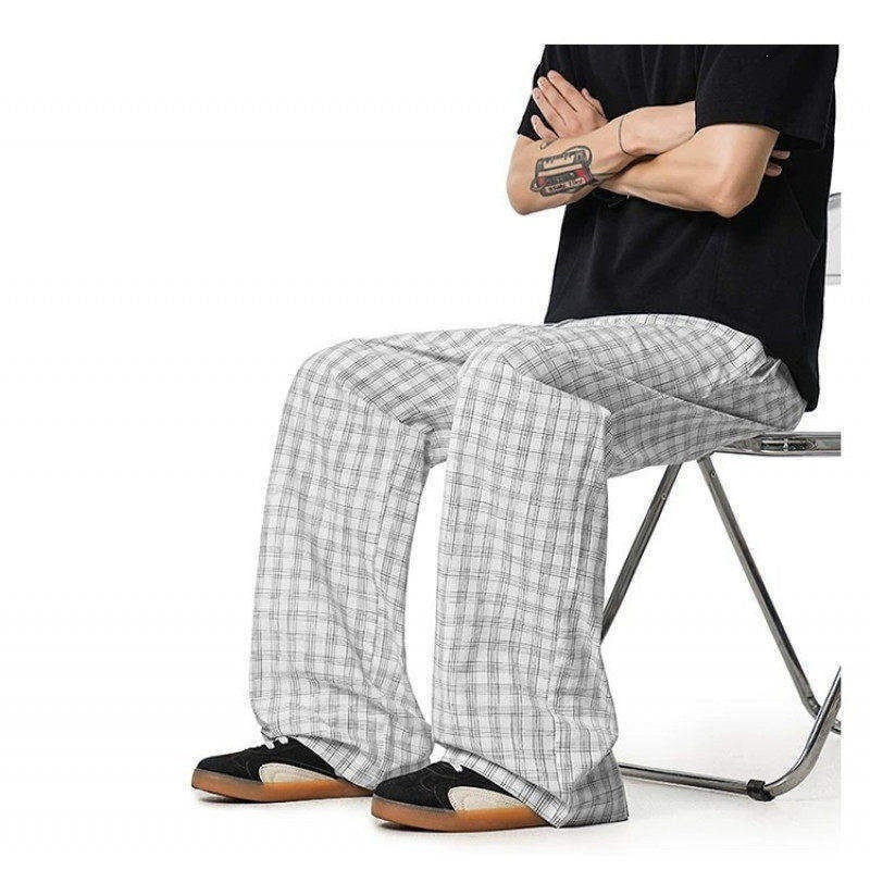 Damen Weit geschnittene Karohose Echoarchiv