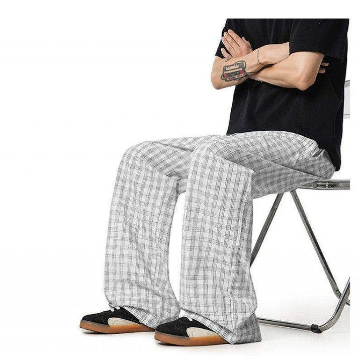 Damen Weit geschnittene Karohose Echoarchiv