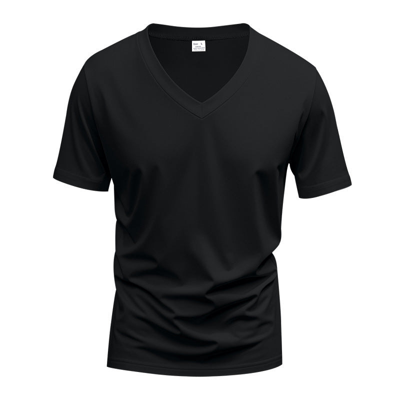 Herren Sportliches Kurzarm-T-Shirt mit V-Ausschnitt und funktionalem Mesh-Gewebe Echoarchiv