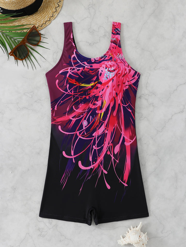 Damen Sportlicher Schwimmanzug Echo Archiv