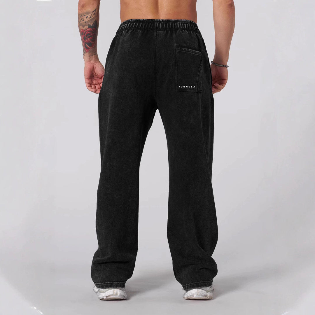 Herren nan weiche gewaschene Jogginghose mit weitem Schnitt und elastischem Bund Echo Archiv