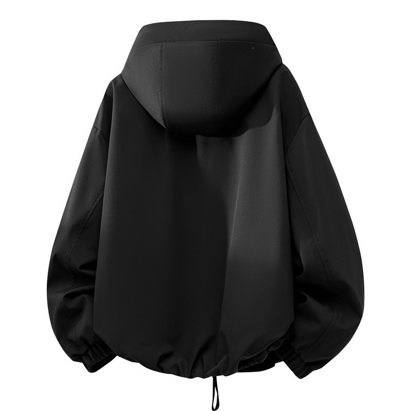 Unisex Oversize Regen- und Windjacke mit Kapuze, wasserabweisender Funktionsmembran Echoarchiv