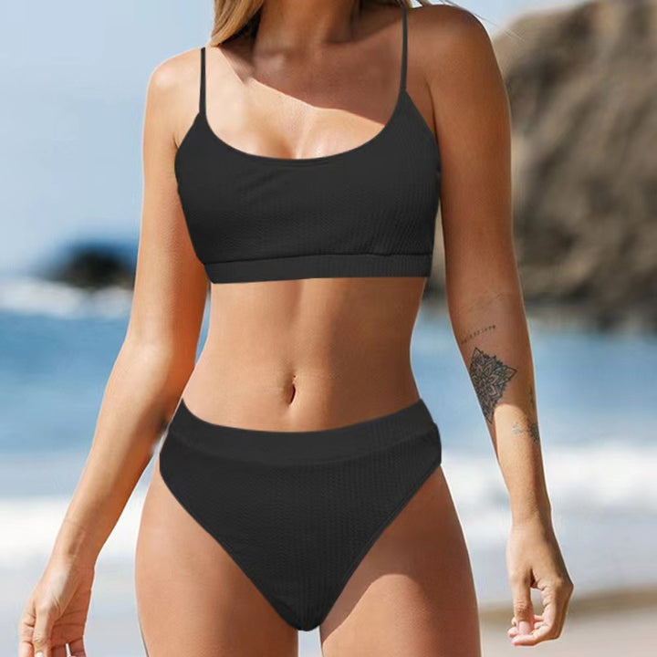 Damen Hochtailliertes Bikini-Set mit sportlichem Oberteil Echo Archiv
