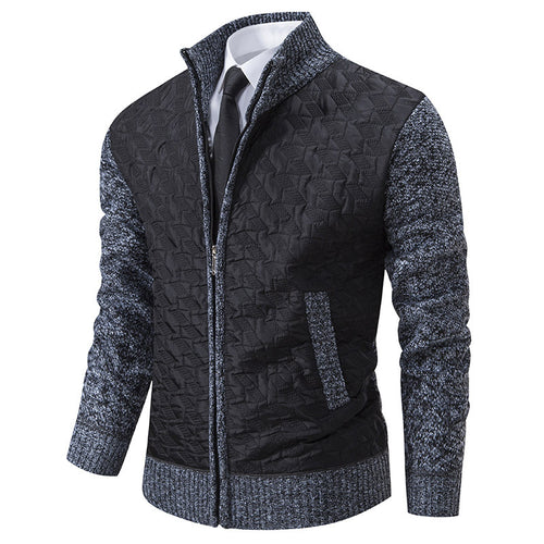 Herren stylische Strickjacke mit Steppdesign Echoarchiv