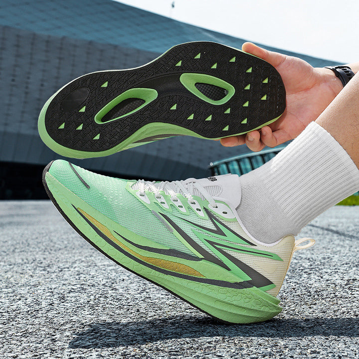 Unisex gepolsterte Straßenlaufschuhe mit rocker-Zwischensohle, energierückführender Dämpfung und atmungsaktivem Mesh-Upper – Tavélo