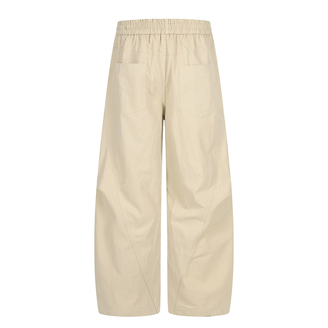 Damen Weite Culotte‑Hose mit elastischem Tunnelzugbund und großen Eingrifftaschen Echoarchiv