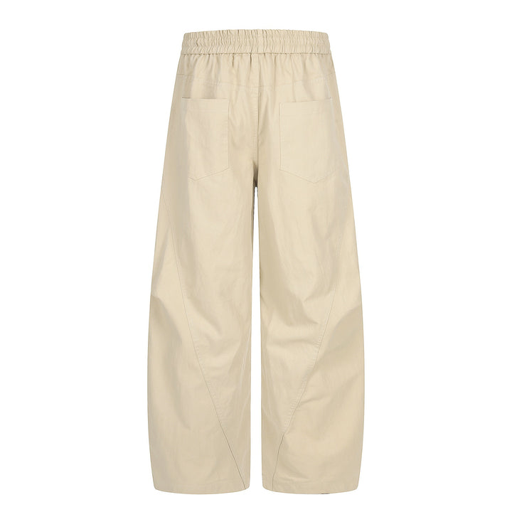 Damen Weite Culotte‑Hose mit elastischem Tunnelzugbund und großen Eingrifftaschen Echoarchiv