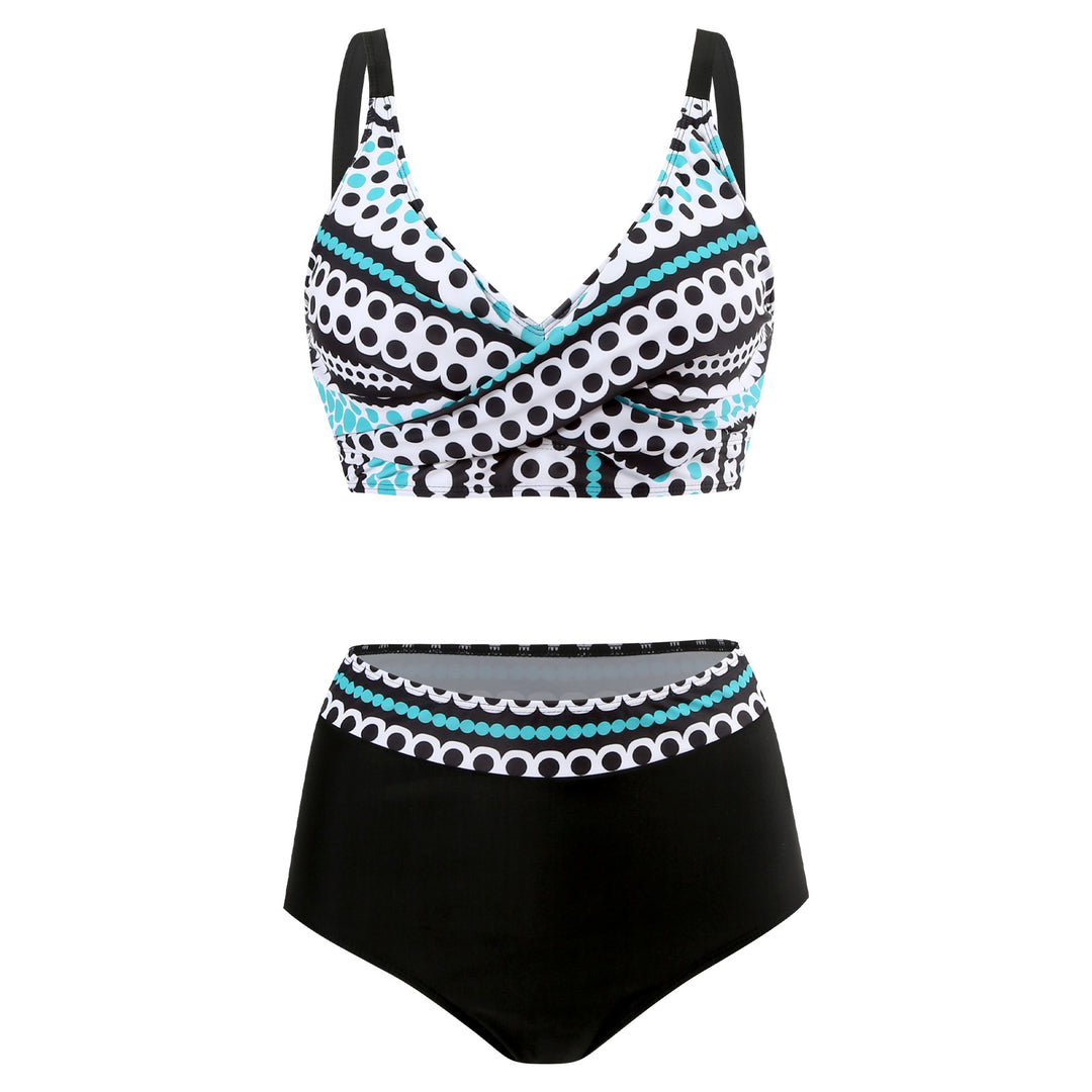 Damen Hochgeschnittener Bikini mit modischem Bauchschutz Echo Archiv