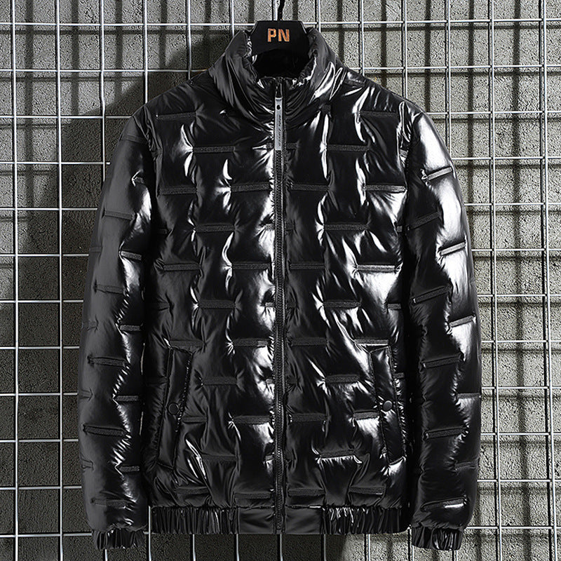 Herren Metallic-gesteppte Thermoisolierte Steppjacke mit hohem Stehkragen Echoarchiv