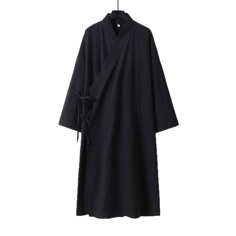 Unisex Langer Oversize-Kimono‑Mantel mit dezentem Knebelverschluss und weiter Silhouette Echoarchiv