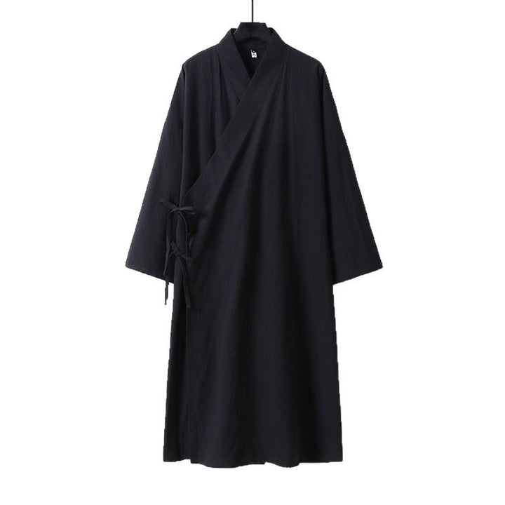 Unisex Langer Oversize-Kimono‑Mantel mit dezentem Knebelverschluss und weiter Silhouette Echoarchiv