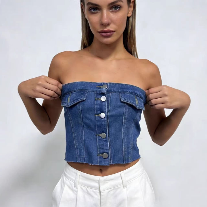 Damen Jeans Bustier Top Echo Archiv
