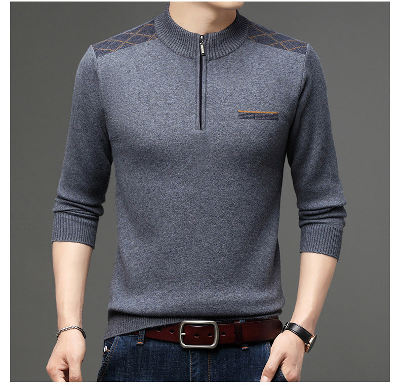 Herren eleganter Halbzip Pullover Echoarchiv