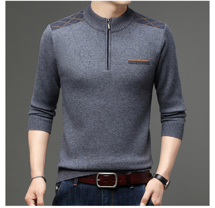 Herren eleganter Halbzip Pullover Echoarchiv