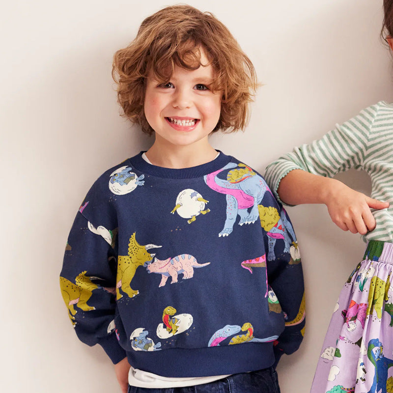 Jungen Sweatshirt mit buntem Dinosauriermuster Echo Archiv