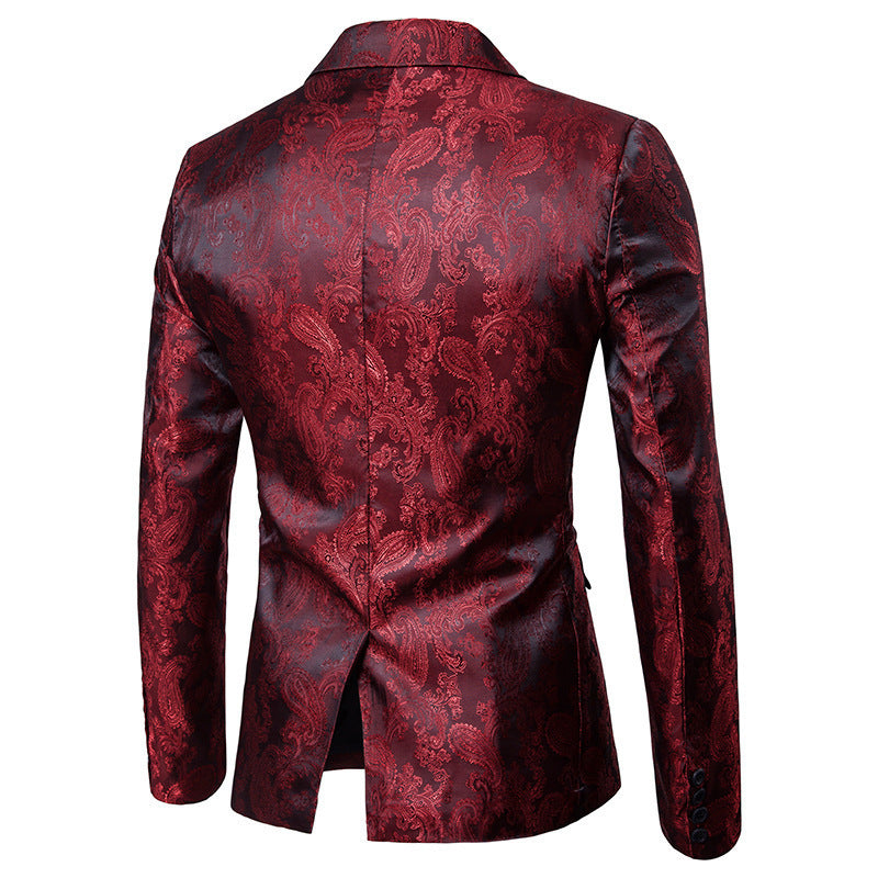 Herren elegantes Anzugset mit luxuriösem Muster Echoarchiv