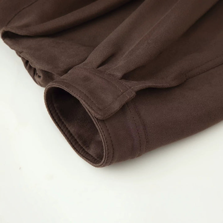 Damen Kurze Boxy‑Jacke mit Funnelkragen und verdeckter Front Echoarchiv