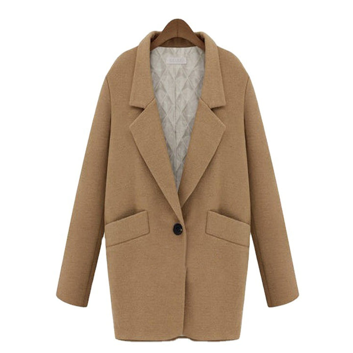 Damen Oversize Wollmix Shortcoat mit gesteppter Innenfütterung und Pattentaschen Echoarchiv