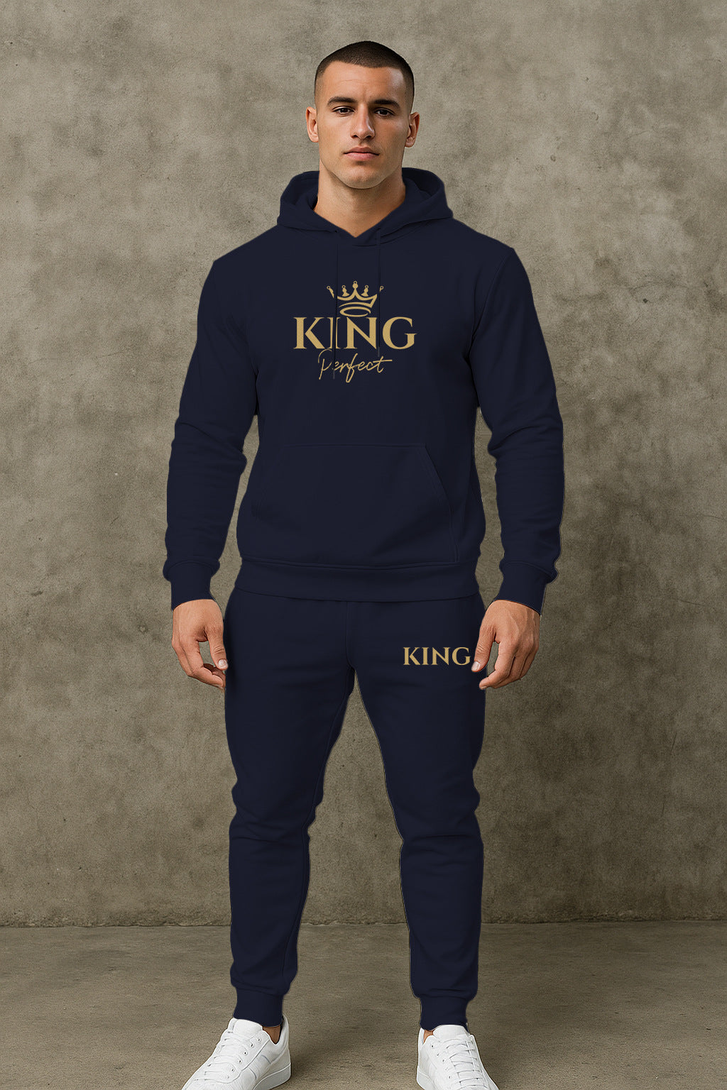 Herren Premium Kapuzenpullover und Jogginghose Set Echoarchiv