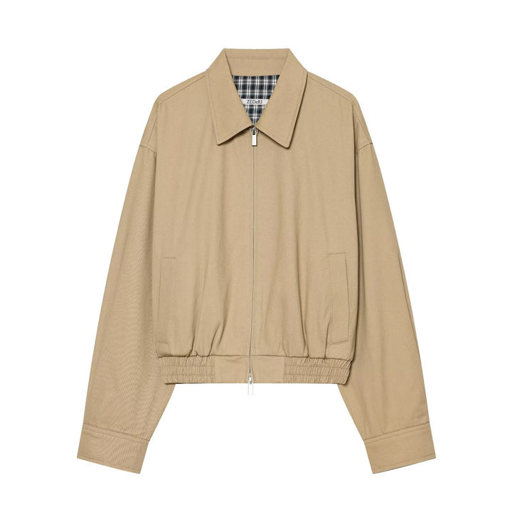 Damen Kurzblouson mit Reißverschluss, elastischem Saum und kariertem Innenfutter Echo Archiv