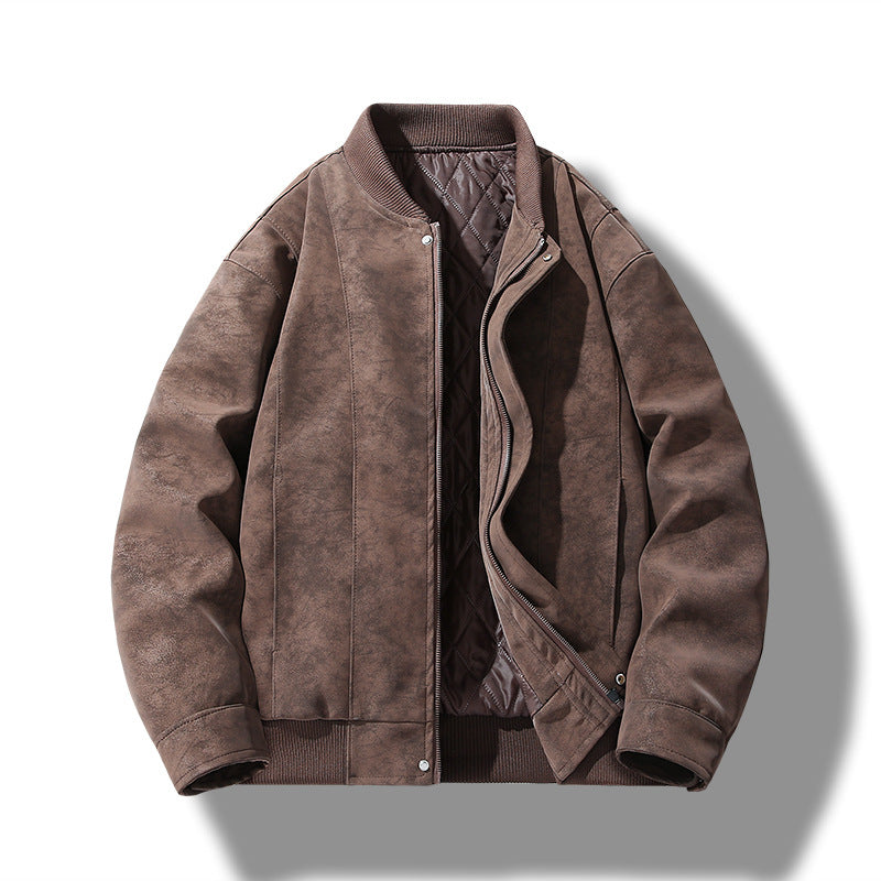 Herren modische Kunstlederjacke mit funktionalem Innenfutter Echoarchiv