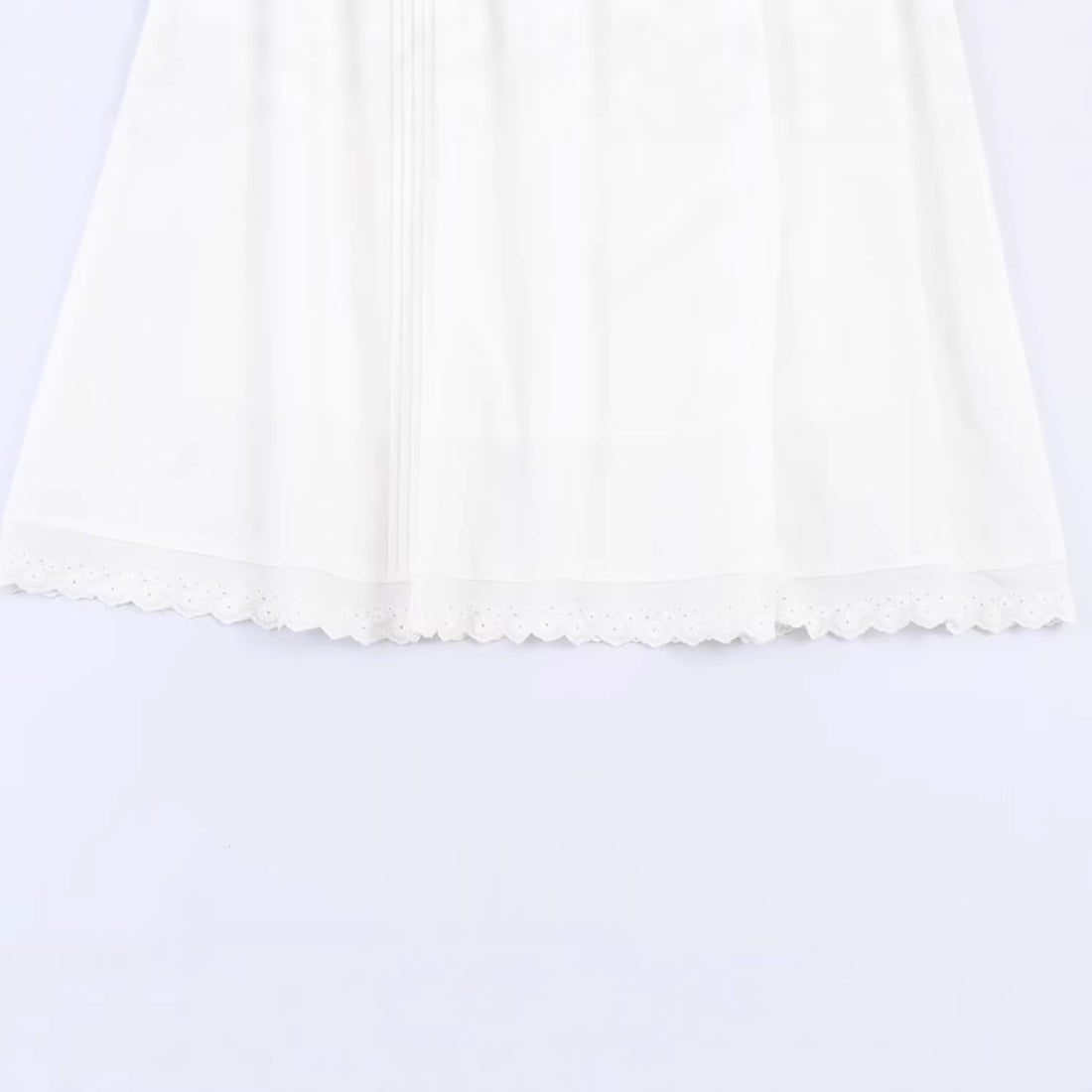 Damen Midirock mit elastischem Bund, Plissee-Details und besticktem Spitzenbesatz Echoarchiv