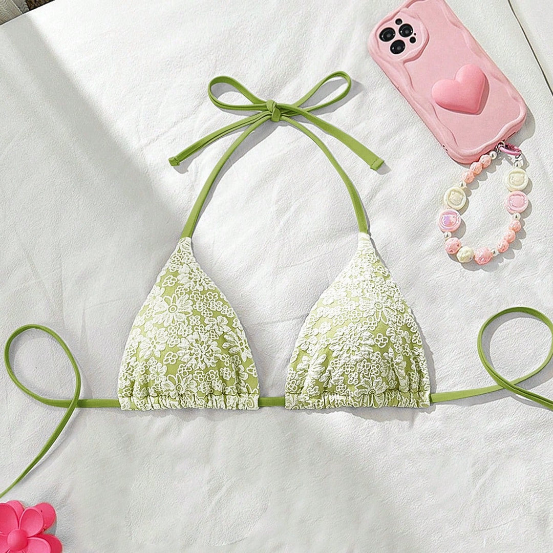 Damen Blumendekorierter Triangel-Bikini Echo Archiv