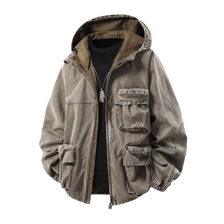 Herren Multifunktionale Cargojacke mit praktischen Taschen Echo Archiv