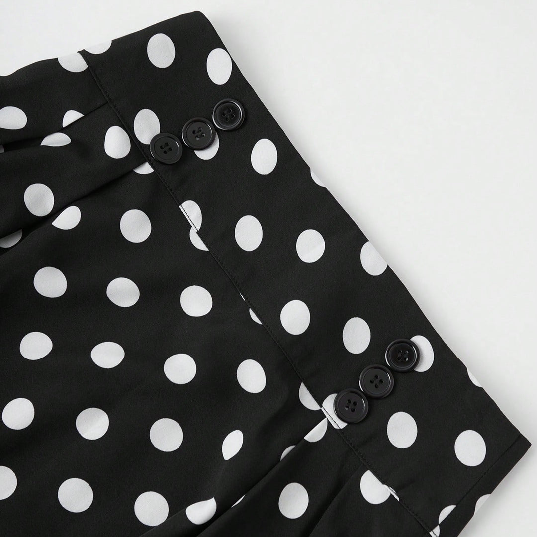 Damen Eleganter Midirock mit Polka Dots Echo Archiv