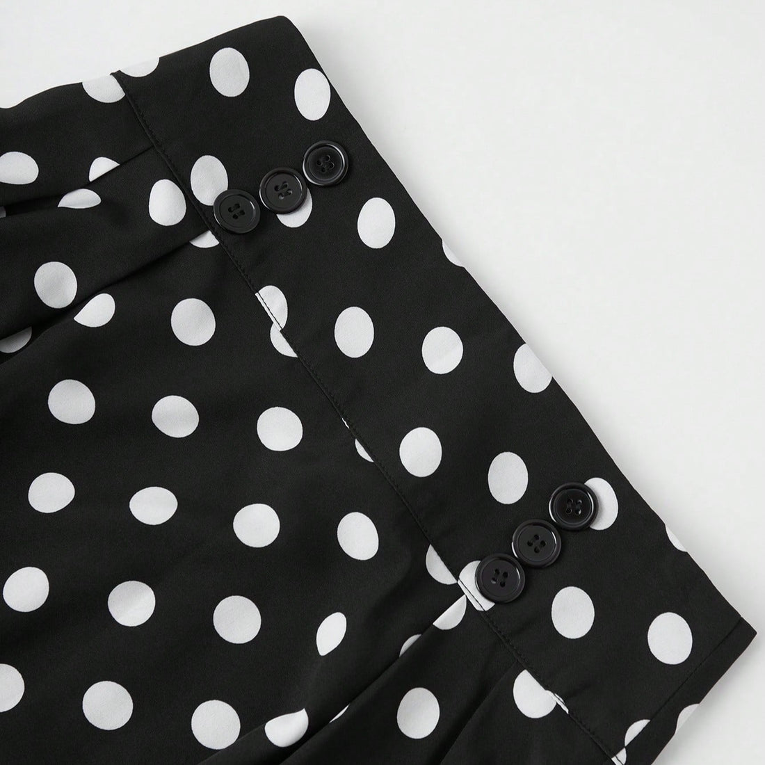 Damen Eleganter Midirock mit Polka Dots – Rosévia