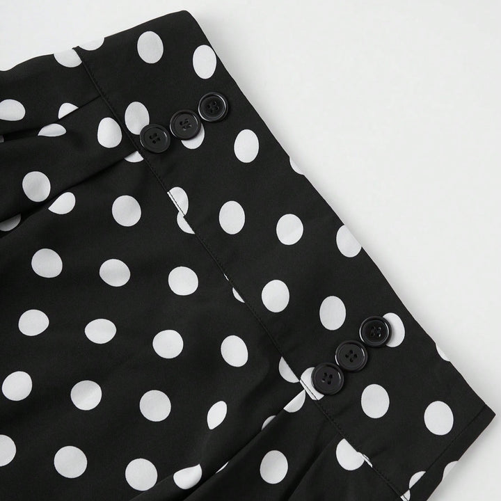 Damen Eleganter Midirock mit Polka Dots Echo Archiv