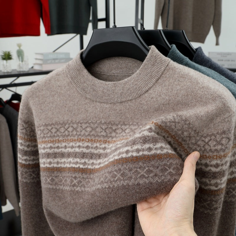 Herren Strickpullover mit kunstvollem Muster Echoarchiv
