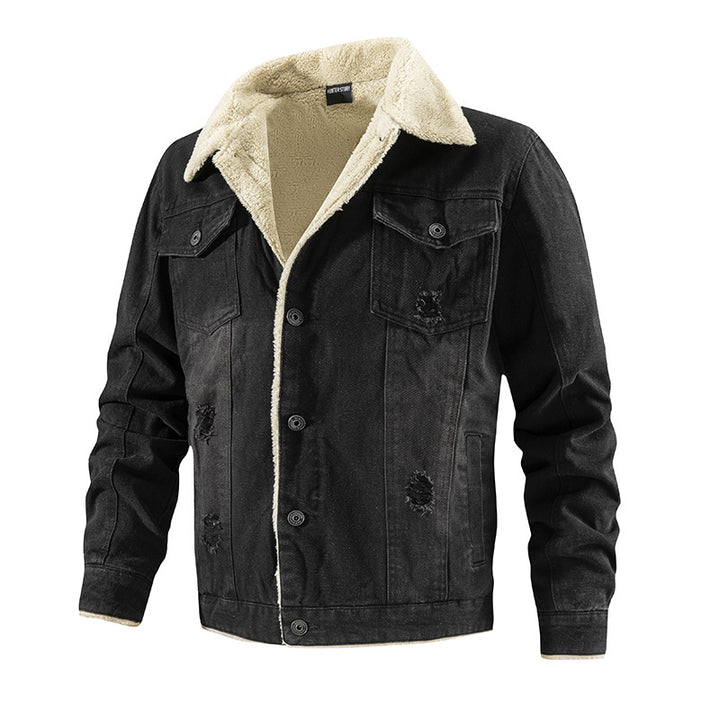 Herren Denim-Jacke mit sherpa Futter Echo Archiv