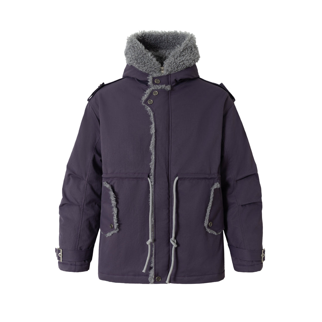Damen Kurzparka mit Teddyfutter, Tunnelzug und Schnallenärmeln Echoarchiv