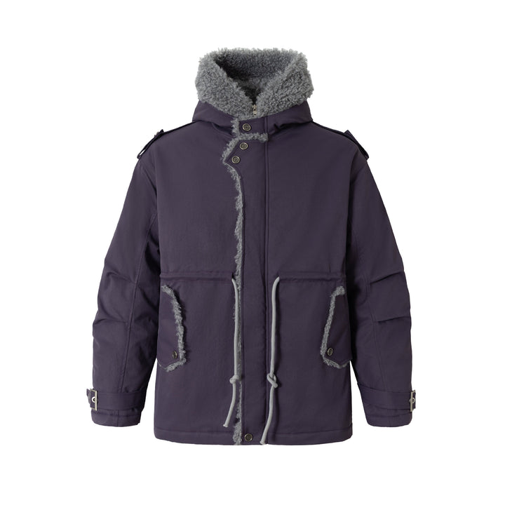 Damen Kurzparka mit Teddyfutter, Tunnelzug und Schnallenärmeln Echoarchiv