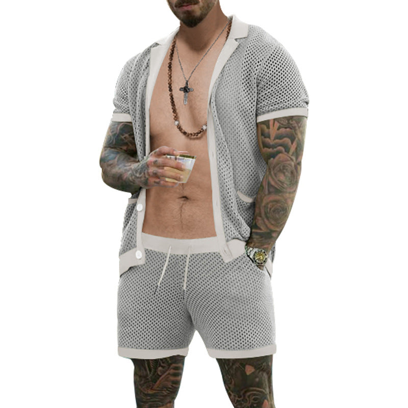 Herren lässiges Netzsport-Outfit im Sommerstil Echoarchiv