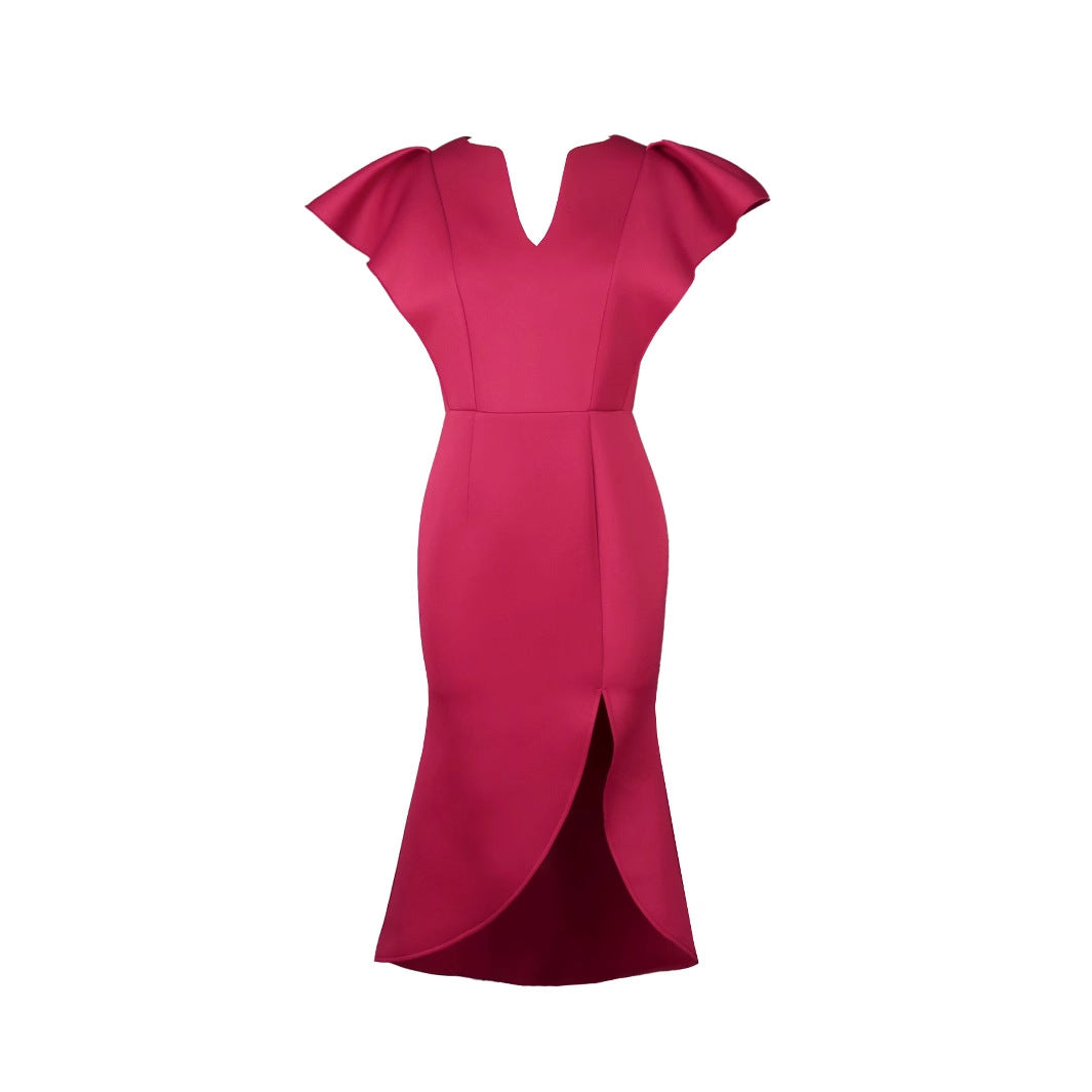 Damen Elegantes Etuikleid mit voluminösen Ärmeln Echo Archiv