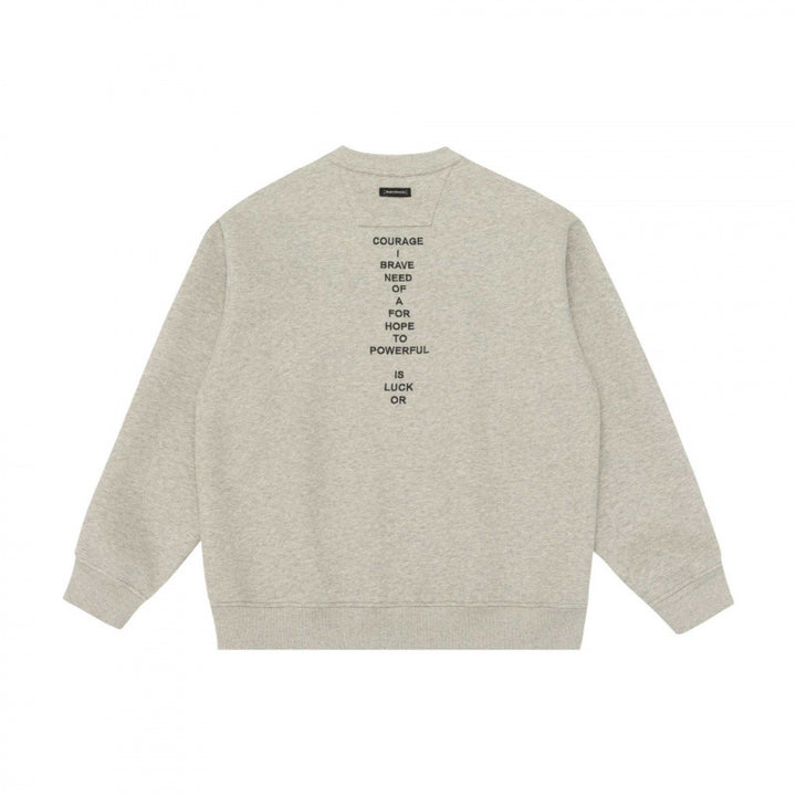 Unisex Oversize-Sweatshirt mit minimalistischer Bruststickerei und geripptem Saum Echo Archiv