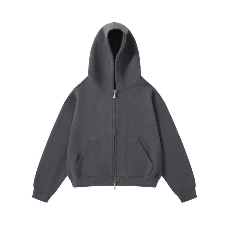 Unisex Oversize Kapuzenjacke mit durchgehendem Reißverschluss und Kängurutaschen aus Baumwoll-Fleece Echo Archiv