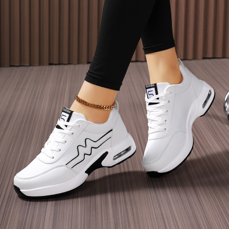 Damen nan modischer Sneaker mit geformter Seitenwelle, gedämpfter Luftkapselferse und ergonomischem Plateau-Fußbett Echo Archiv