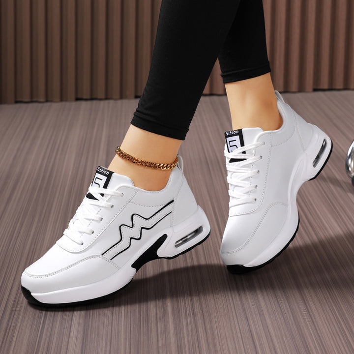 Damen nan modischer Sneaker mit geformter Seitenwelle, gedämpfter Luftkapselferse und ergonomischem Plateau-Fußbett Echo Archiv