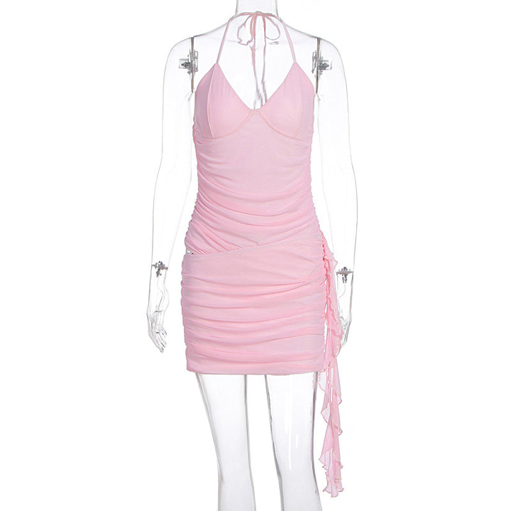 Damen Sexy Wickelkleid mit Rüschendetails und verstellbarem Träger Echo Archiv