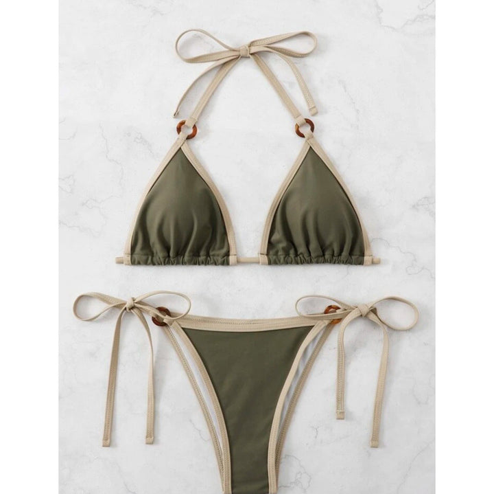 Damen Triangel-Bikini mit verstellbaren Bändern und eleganten Akzenten Echo Archiv