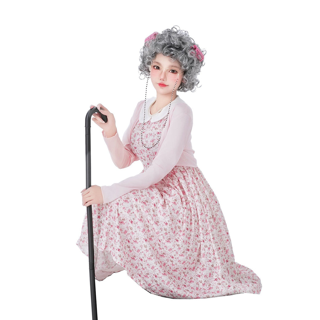 Damen Vintage-blumenmuster Kleid mit schwingendem Rock und eleganten Details Echo Archiv