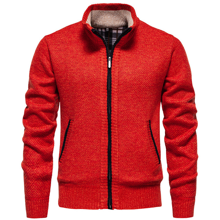 Herren sportliche Strickjacke mit Stehkragen Echoarchiv