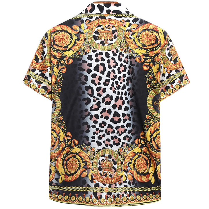 Herren Kurzarmhemd mit extravagantem Druck und luxuriösem Design Echoarchiv
